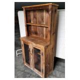 Barn board step back cupboard 34"16"64"