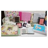 Clear tub photo frames, scrapbooking, etc