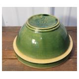 Small green stoneware bowl