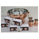 Fantastic copper punch bowl w/ Moscow mule shot