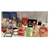 Christmas ornaments, candles, Hallmark keepsake