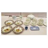 Beautiful vegetable dish, Spode plates, cups and