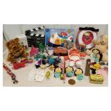 Stuff animals Ty babies, VTech airplane, hair