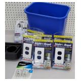 Neat lot. Outlet covers with LED lights,