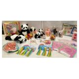 Fun lot of watermelon floaties, squid divers, ty