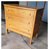 3 drawer oak dresser needs work