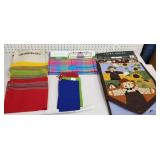 Seasonal table runners, napkins, apron