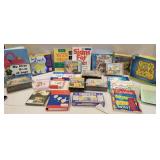 Tub of Sign language books, videos, flashcards,