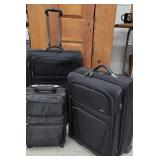 3pcs clean black luggage