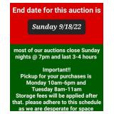Our goal is to have this auction open around 9/8