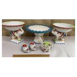 Elephant compotes, cake stand, s&p, stacking