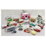 Camper birdhouse, bank, ornaments & salt and