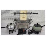 2 Retro fondue pots, Farberware Open hearth elec