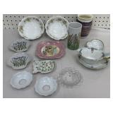 Misc lot of China. Rosenthal, signed pottery,