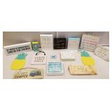 Wooden signs of different sayings, camper magnet,