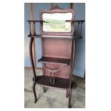 Beautiful mahogany ÉTAGÈRE with beveled mirror