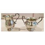 Sterling silver Sugar and creamer