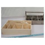 2 wooden totes