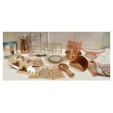 Copper look metal clips, ice bucket, pitcher,