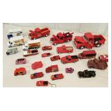 Metal cars and trucks some advertising vehicles,