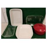 Dansk casserole dish, Pyrex, Paula Deen dish with