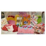 Birthday banners, placemats, aprons, napkins,