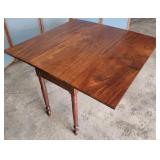 Walnut drop leaf table  40x17x30 closed. leafs up