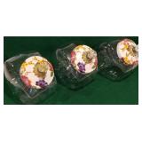 3pc set Mackenzie childs glass canisters
