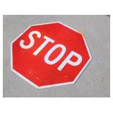 Metal stop sign