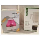 Cool mist humidifier, cold brew system coffee