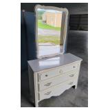 French provincial dresser with mirror 40x17x31