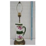 Victorian hand painted lamp