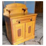 Birdseye Maple washstand w/Candle holder back