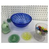 Hand blown glass bowl, Corning Museum of glass