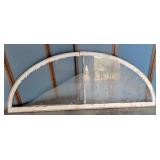 Arch top half window broken glass