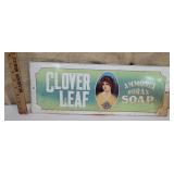 Tin sign - cloverleaf ammonia borax soap