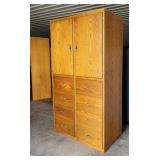 NICE 1979 Custom oak cupboard 49"26"87"  8drs
