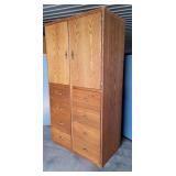 NICE 1979 Custom oak cupboard 49"26"87" - 8drs