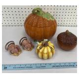 Fantastic fall lot, huge covered pumpkin candle,