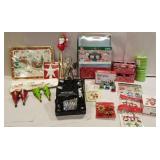 new Christmas items, lights, cookie sheets,