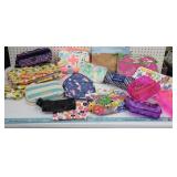 Bag lot of zippable bags lunch pouches makeup