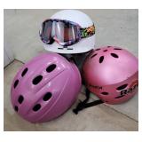 3 helmets