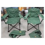 2 Green Field & stream folding chairs