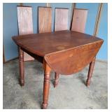 Walnut drop leaf table with 4 leaves 42"27"30"