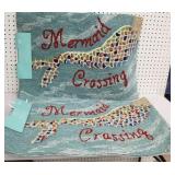 2 mermaid bath rugs