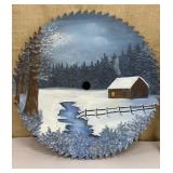 Painted saw blade approx 2