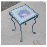 Tile table with fish 12x12x19