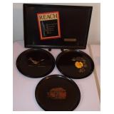 4 Mid Century Couroc Monterey, California Inlaid