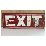Metal Exit sign approx 13"x36"