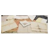 Vintage table runners, napkins, round tablecloth,